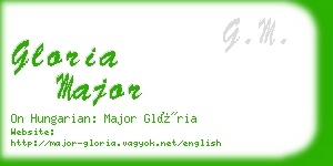 gloria major business card